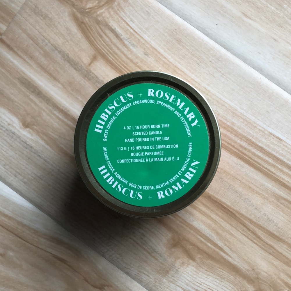 Urban Outfitters Hibiscus+ rosemary candle